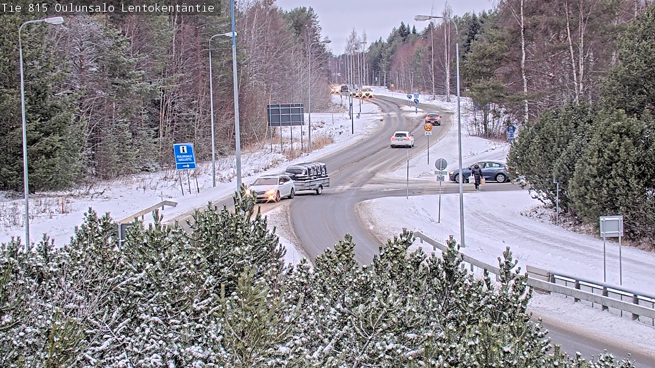 Weather Camera Image Väg 816 Uleåsalo, Lentokentäntie, Oulu, Pohjois-Pohjanmaa