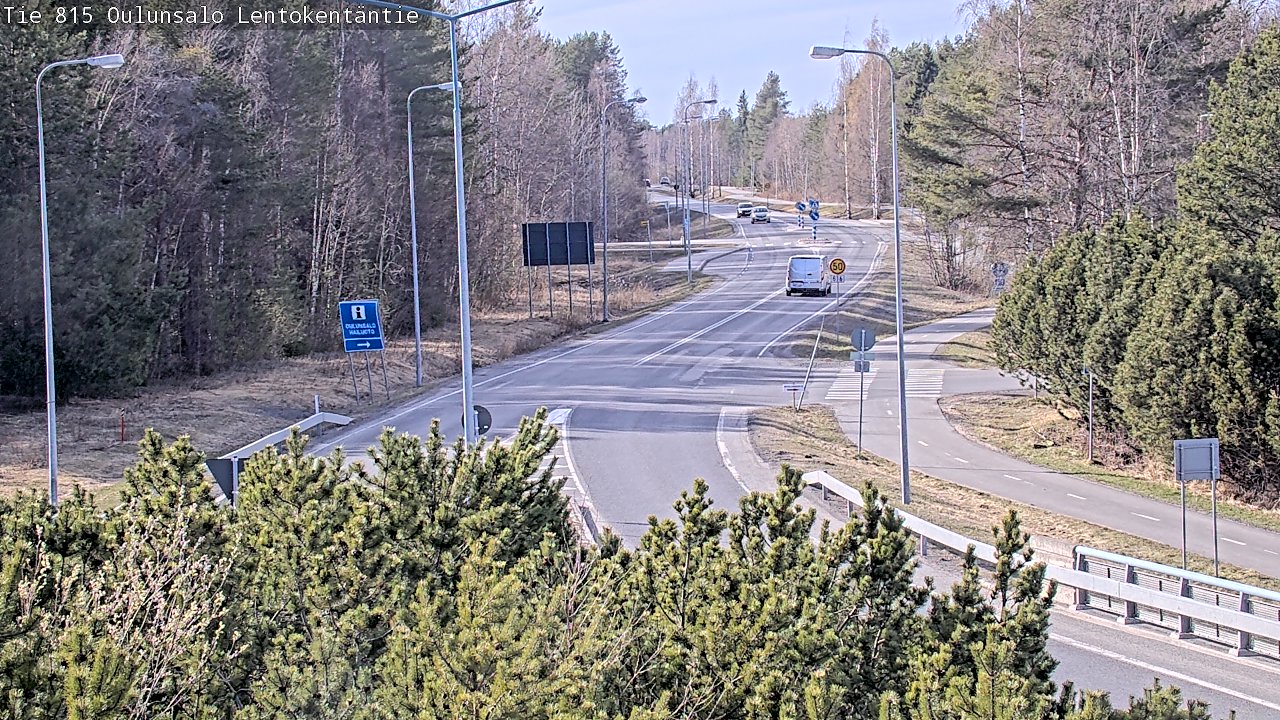Weather Camera Image Väg 816 Uleåsalo, Lentokentäntie, Oulu, Pohjois-Pohjanmaa