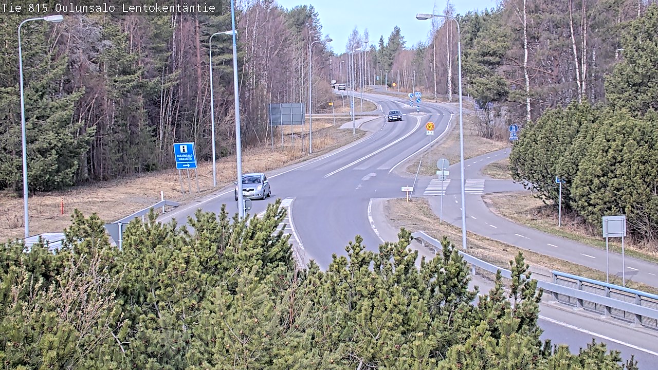 Weather Camera Image Väg 816 Uleåsalo, Lentokentäntie, Oulu, Pohjois-Pohjanmaa