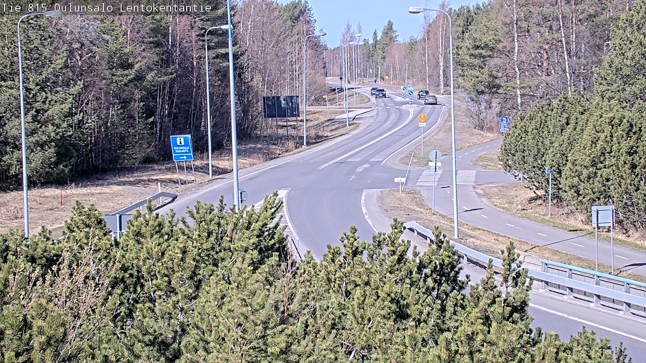 Weather Camera Image Väg 816 Uleåsalo, Lentokentäntie, Oulu, Pohjois-Pohjanmaa