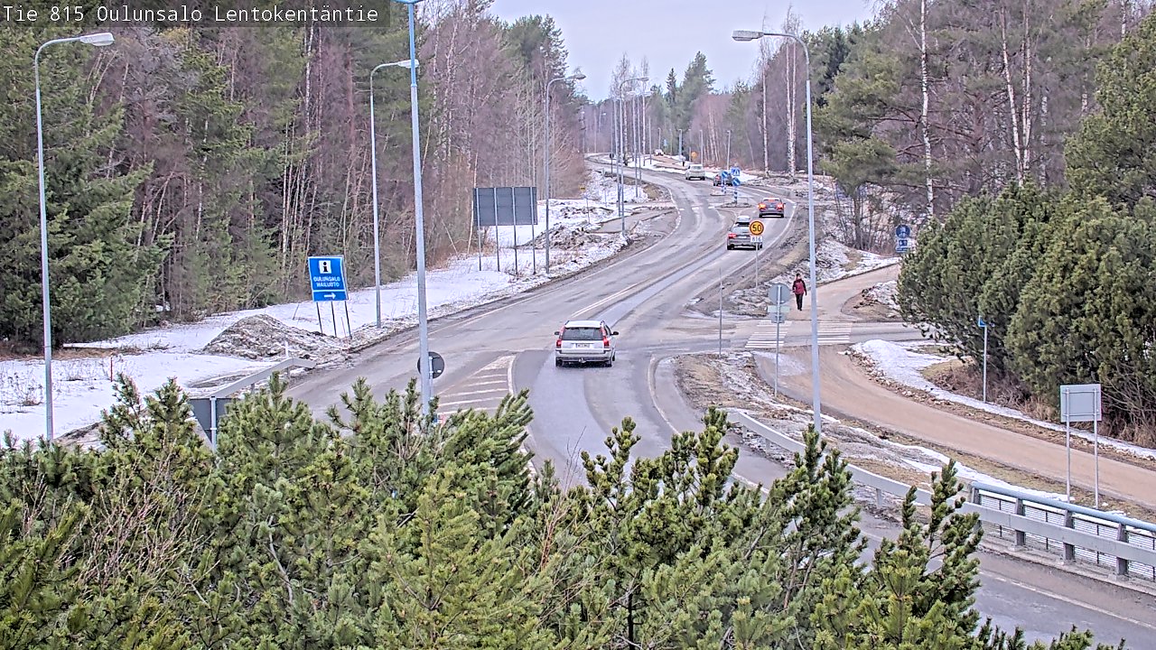 Weather Camera Image Väg 816 Uleåsalo, Lentokentäntie, Oulu, Pohjois-Pohjanmaa
