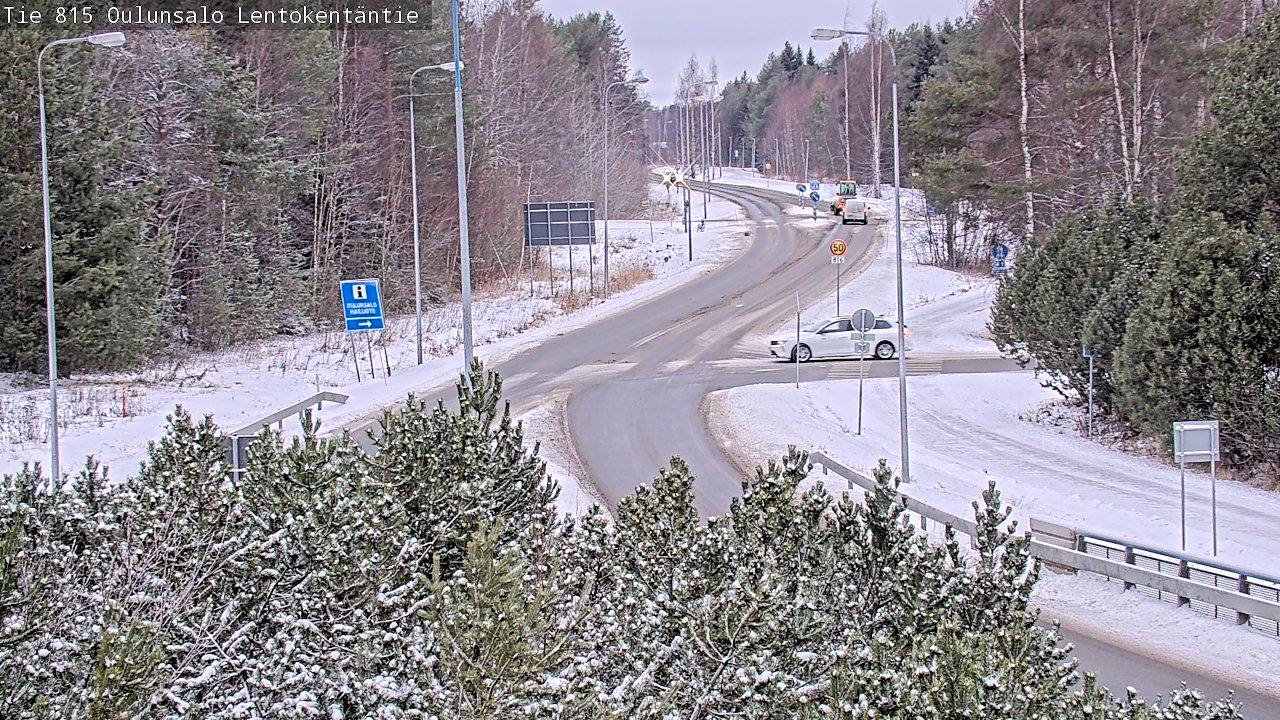 Weather Camera Image Väg 816 Uleåsalo, Lentokentäntie, Oulu, Pohjois-Pohjanmaa