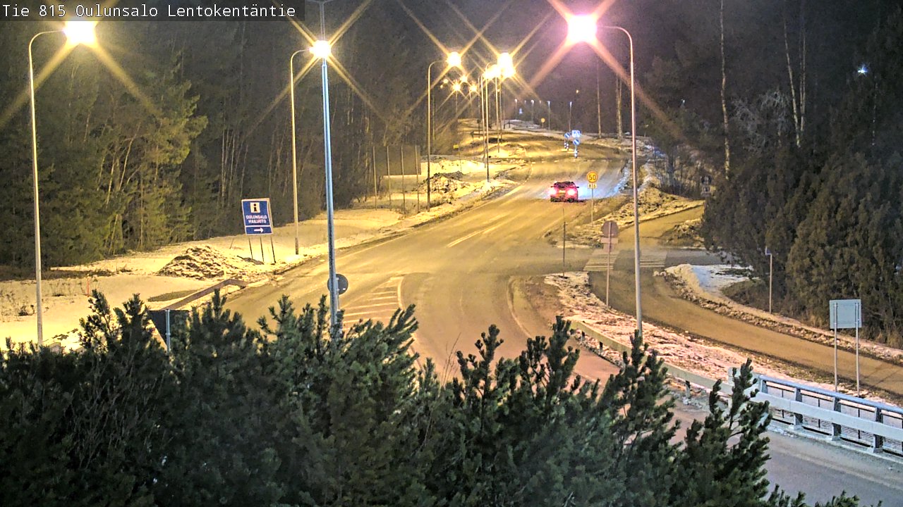 Weather Camera Image Väg 816 Uleåsalo, Lentokentäntie, Oulu, Pohjois-Pohjanmaa