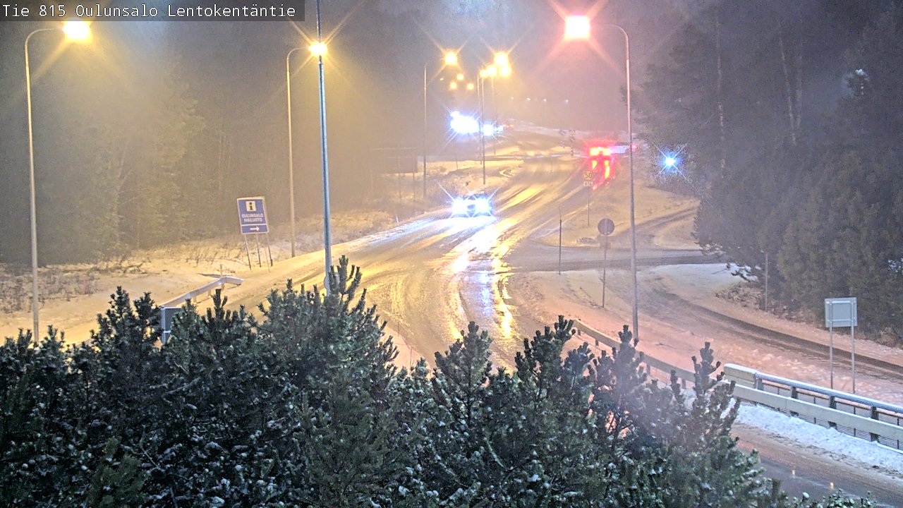 Weather Camera Image Väg 816 Uleåsalo, Lentokentäntie, Oulu, Pohjois-Pohjanmaa