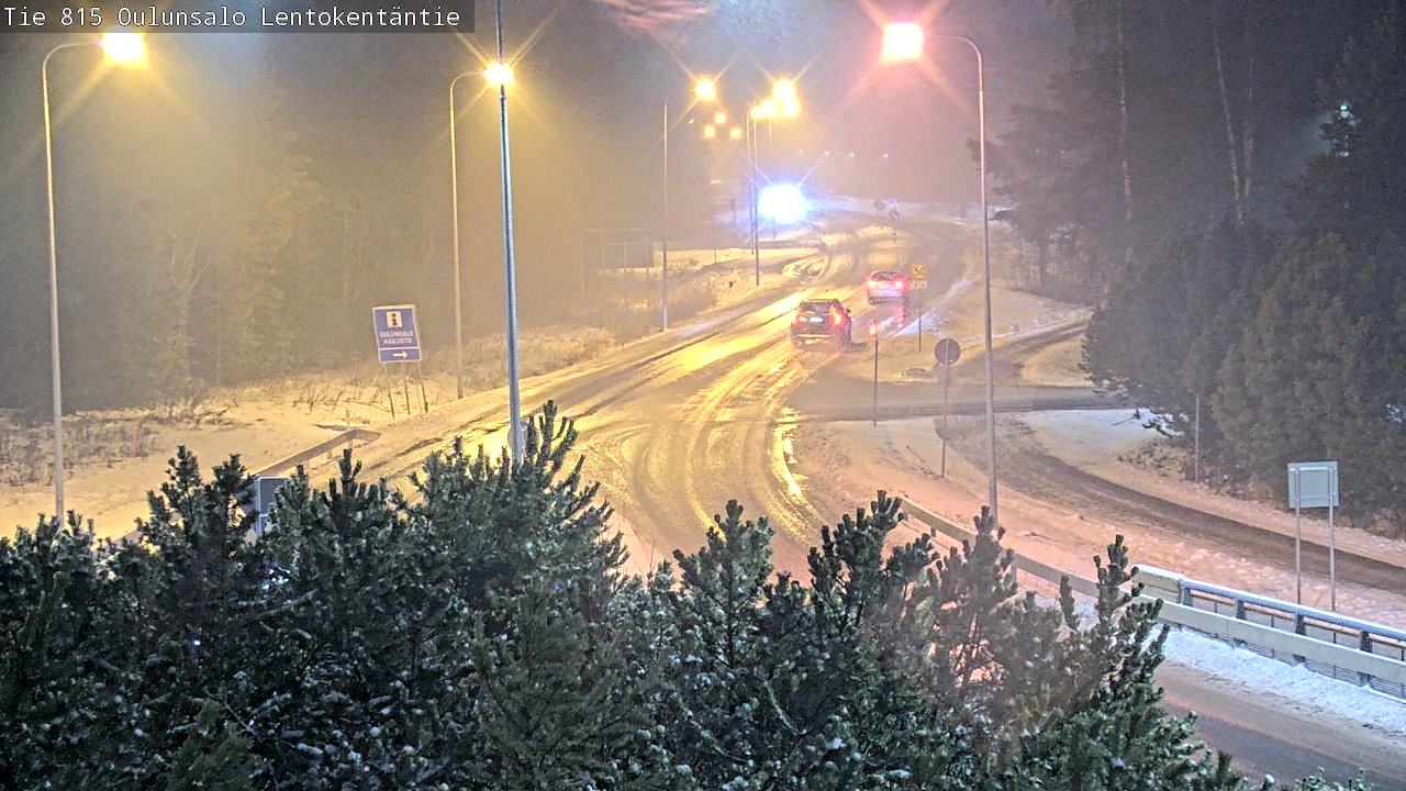 Weather Camera Image Väg 816 Uleåsalo, Lentokentäntie, Oulu, Pohjois-Pohjanmaa