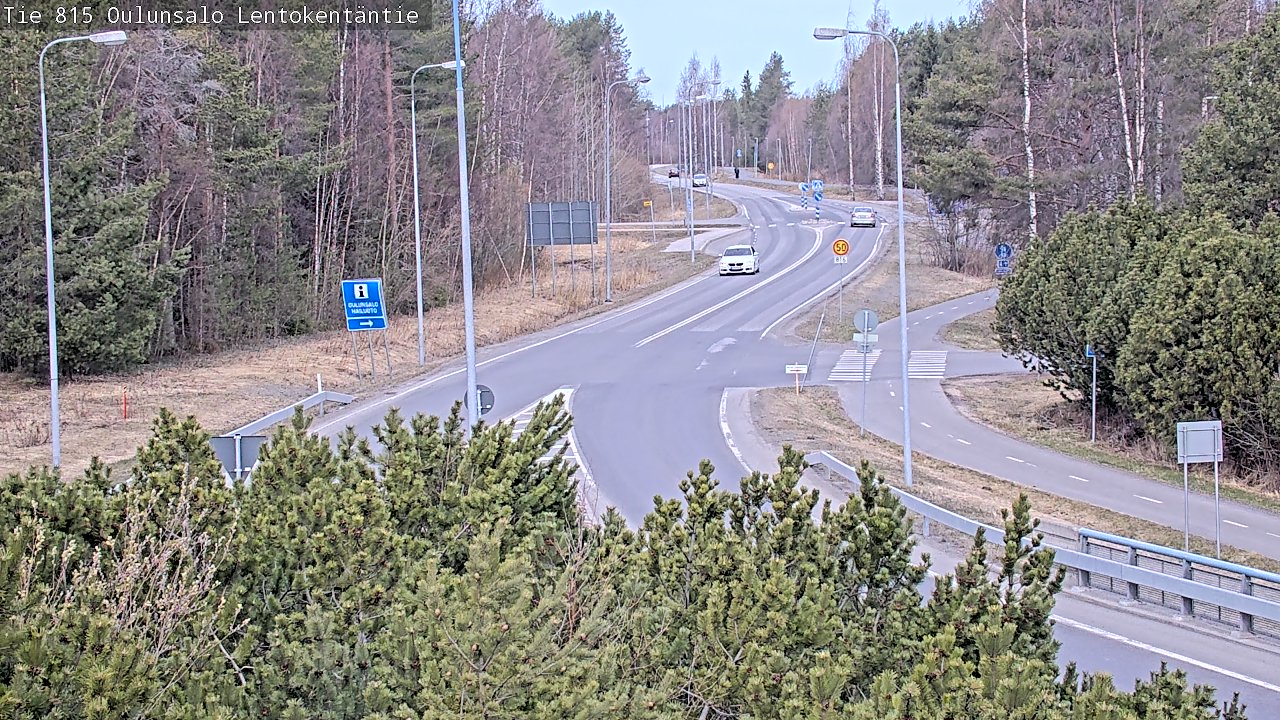 Weather Camera Image Väg 816 Uleåsalo, Lentokentäntie, Oulu, Pohjois-Pohjanmaa