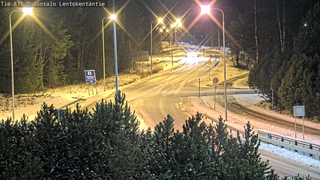 Weather Camera Image Väg 816 Uleåsalo, Lentokentäntie, Oulu, Pohjois-Pohjanmaa