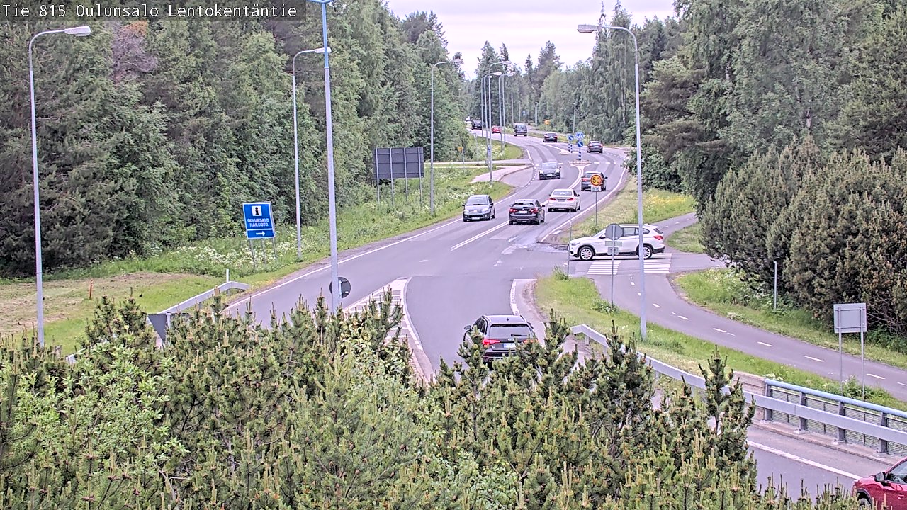 Weather Camera Image Väg 816 Uleåsalo, Lentokentäntie, Oulu, Pohjois-Pohjanmaa