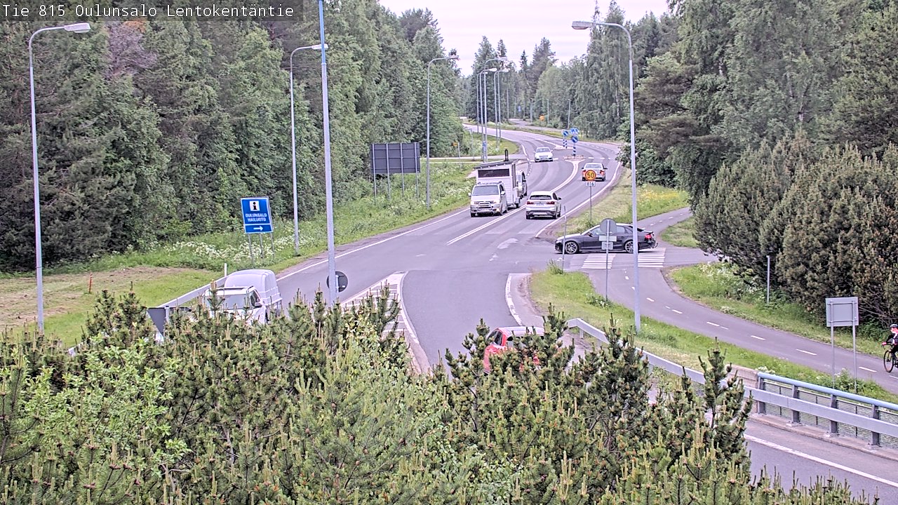 Weather Camera Image Väg 816 Uleåsalo, Lentokentäntie, Oulu, Pohjois-Pohjanmaa