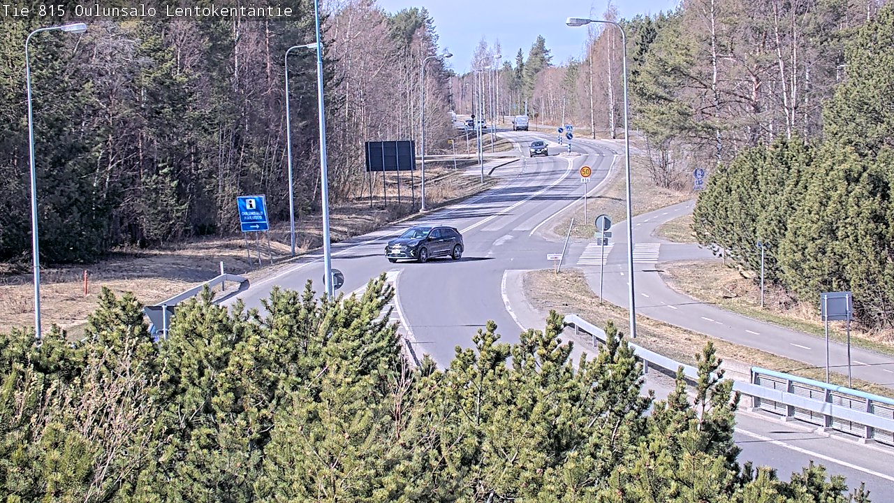 Weather Camera Image Väg 816 Uleåsalo, Lentokentäntie, Oulu, Pohjois-Pohjanmaa