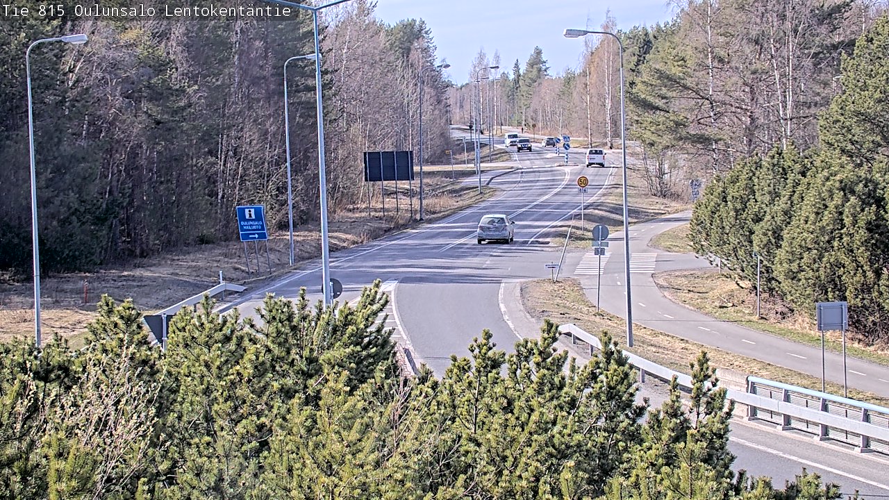 Weather Camera Image Väg 816 Uleåsalo, Lentokentäntie, Oulu, Pohjois-Pohjanmaa