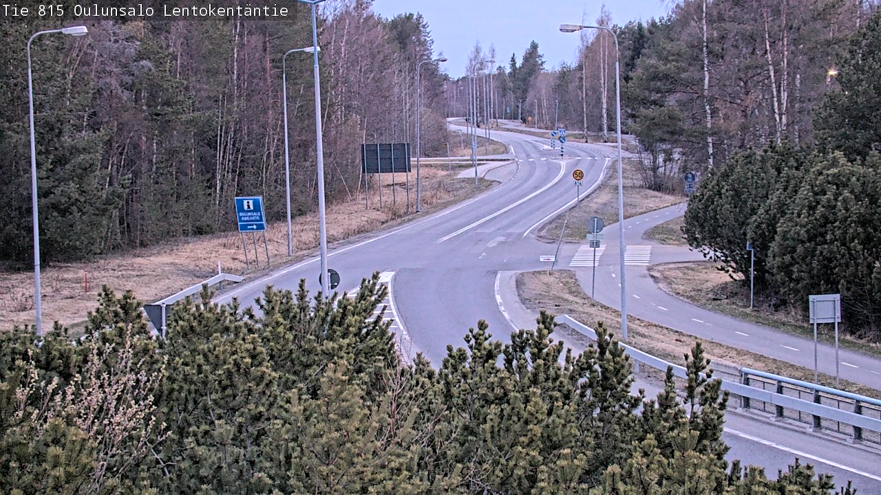 Weather Camera Image Road 816 Oulunsalo, Lentokentäntie, Oulu, Pohjois-Pohjanmaa