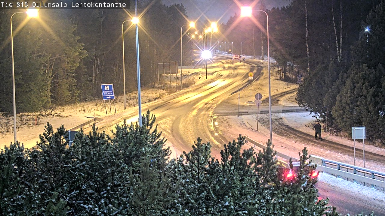 Weather Camera Image Väg 816 Uleåsalo, Lentokentäntie, Oulu, Pohjois-Pohjanmaa