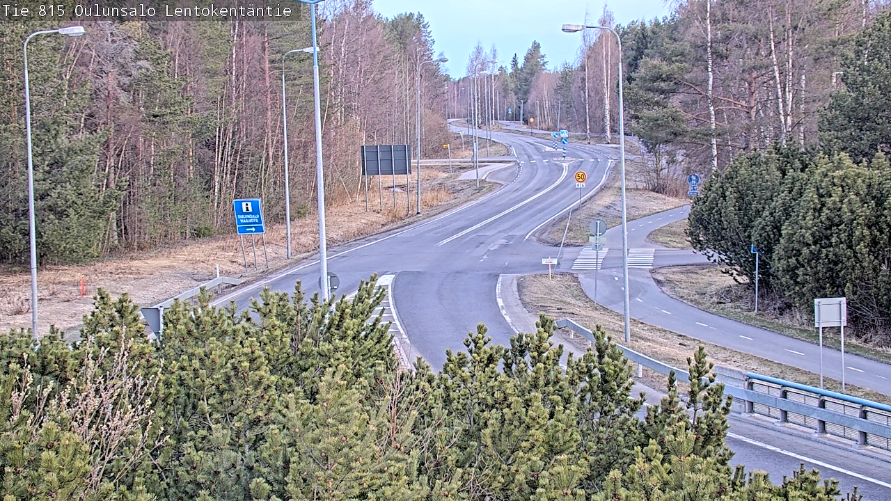 Weather Camera Image Väg 816 Uleåsalo, Lentokentäntie, Oulu, Pohjois-Pohjanmaa