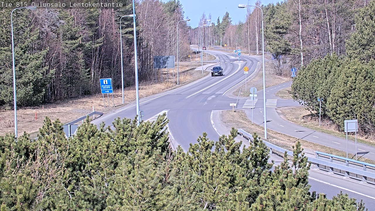 Weather Camera Image Väg 816 Uleåsalo, Lentokentäntie, Oulu, Pohjois-Pohjanmaa