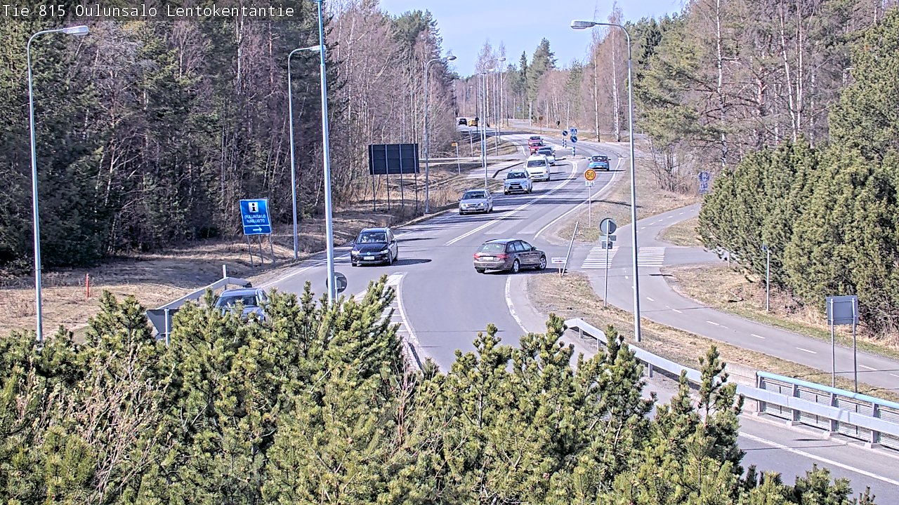 Weather Camera Image Väg 816 Uleåsalo, Lentokentäntie, Oulu, Pohjois-Pohjanmaa