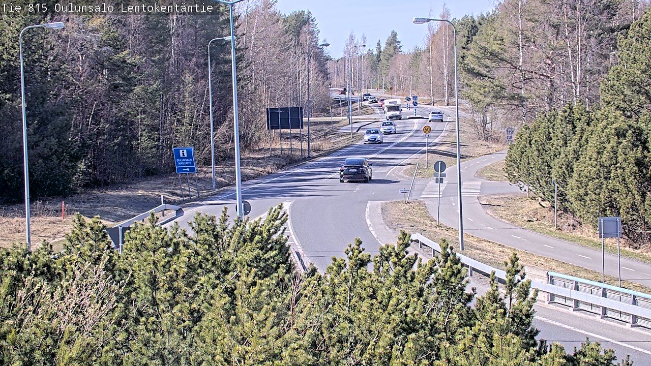 Weather Camera Image Väg 816 Uleåsalo, Lentokentäntie, Oulu, Pohjois-Pohjanmaa