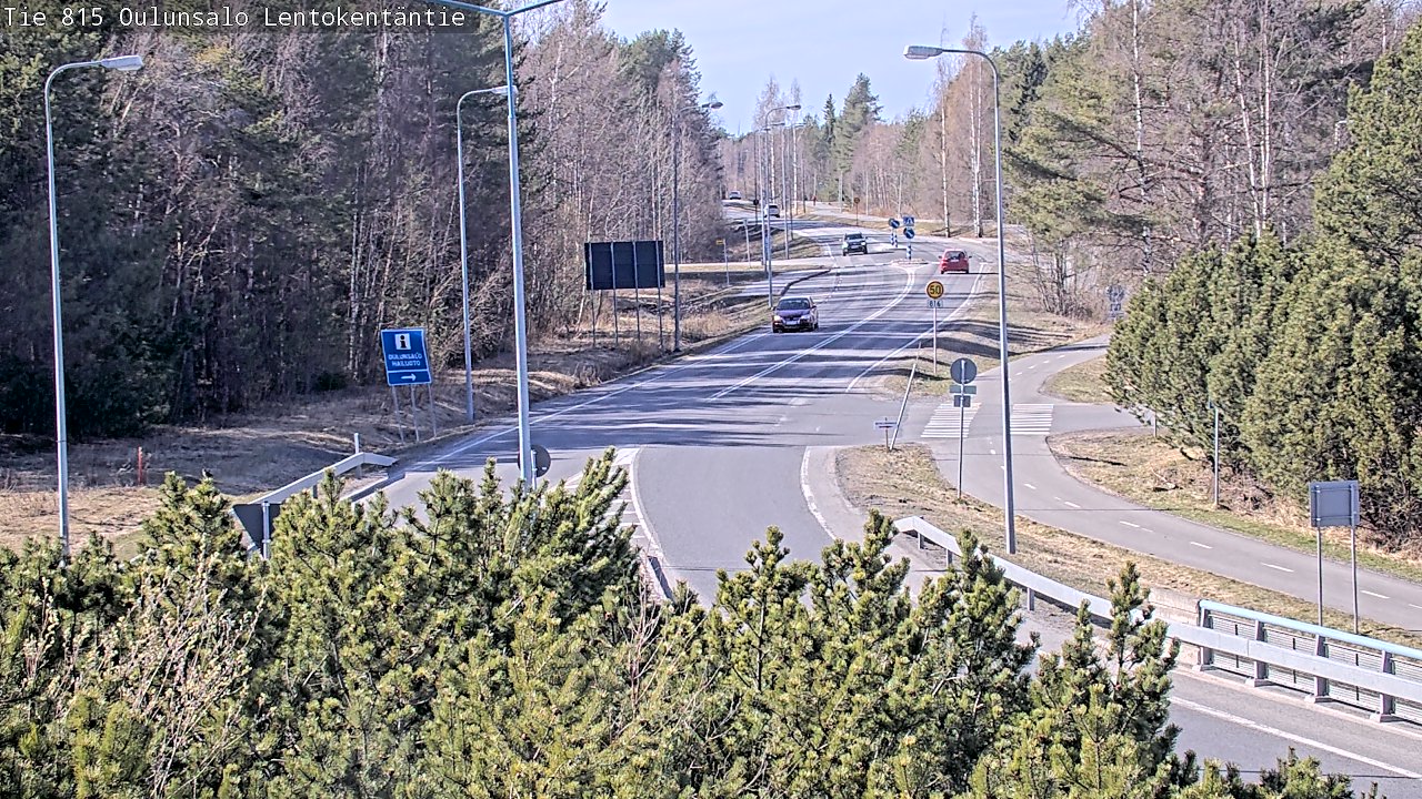 Weather Camera Image Väg 816 Uleåsalo, Lentokentäntie, Oulu, Pohjois-Pohjanmaa