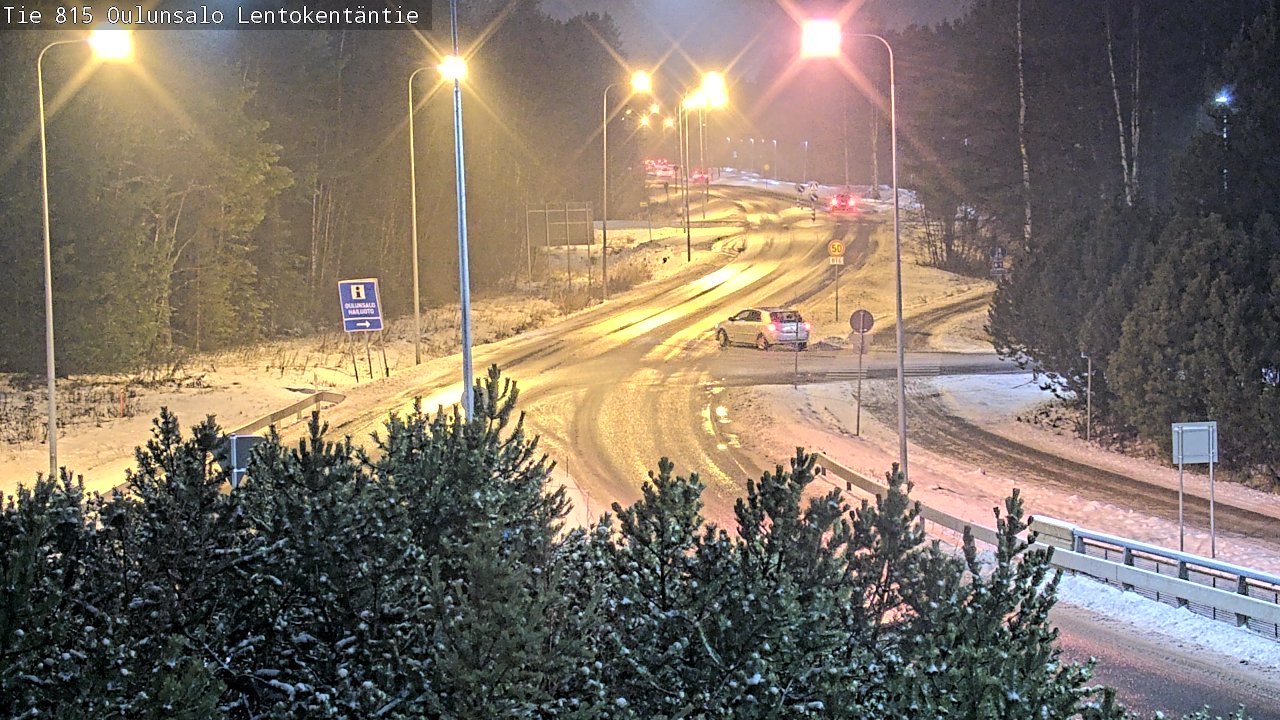Weather Camera Image Väg 816 Uleåsalo, Lentokentäntie, Oulu, Pohjois-Pohjanmaa