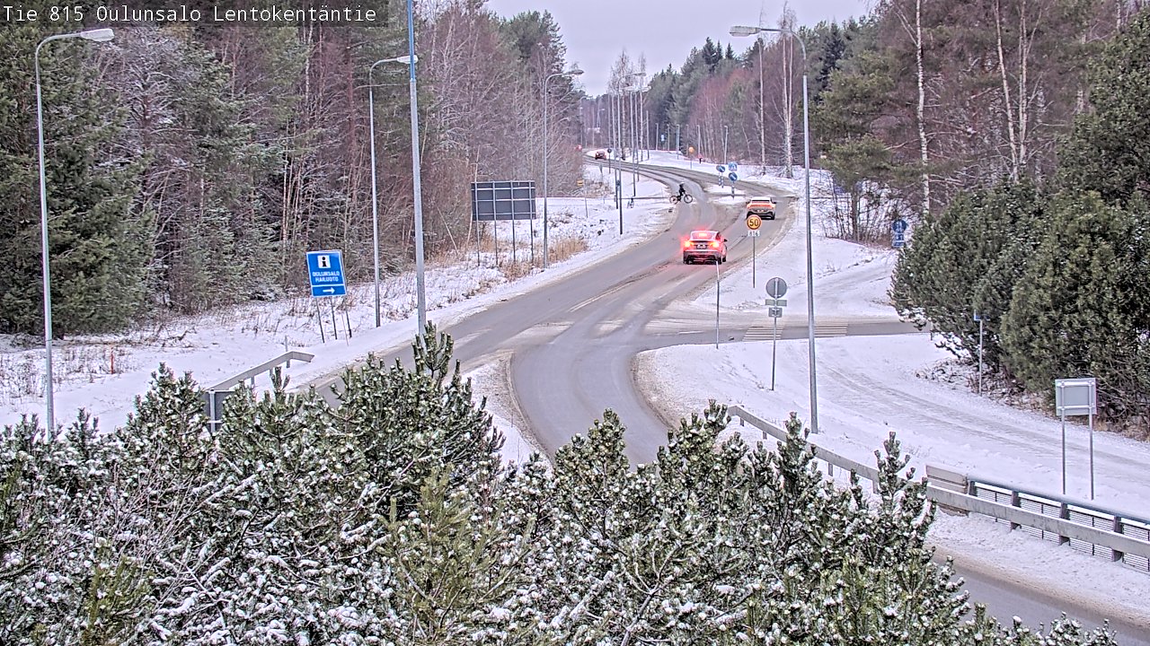 Weather Camera Image Väg 816 Uleåsalo, Lentokentäntie, Oulu, Pohjois-Pohjanmaa