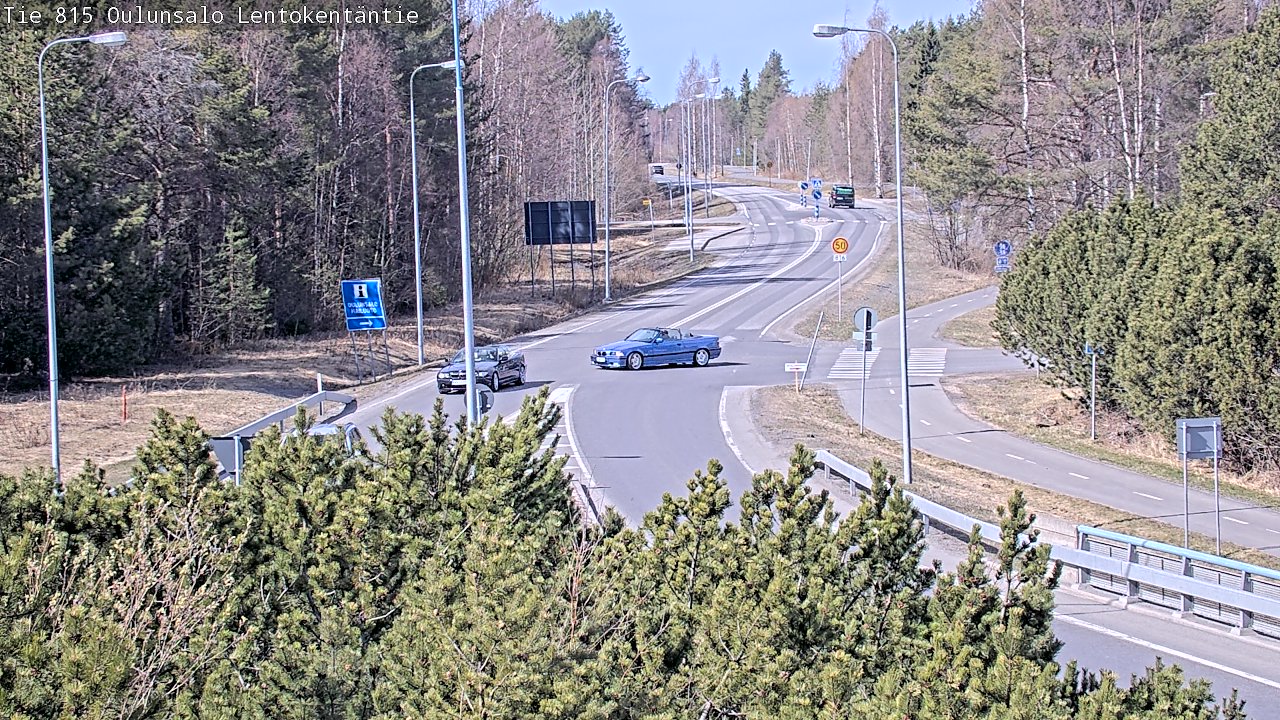 Weather Camera Image Väg 816 Uleåsalo, Lentokentäntie, Oulu, Pohjois-Pohjanmaa