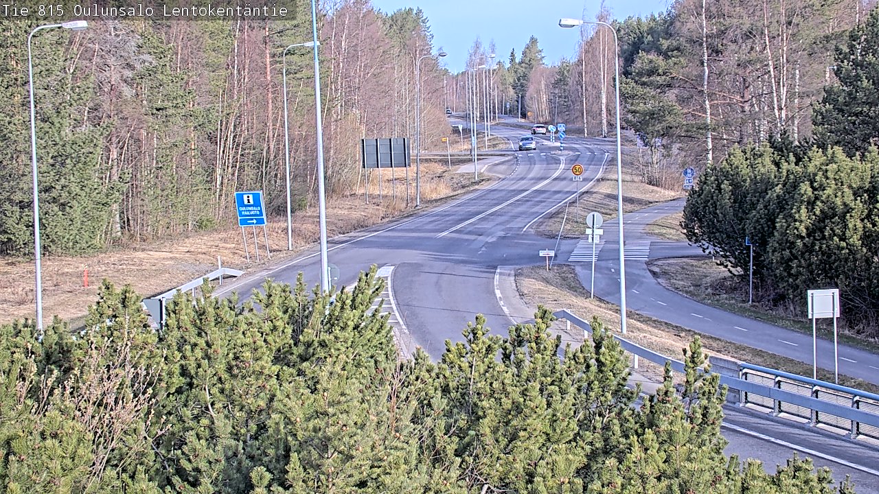 Weather Camera Image Väg 816 Uleåsalo, Lentokentäntie, Oulu, Pohjois-Pohjanmaa