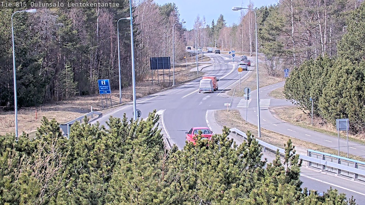 Weather Camera Image Väg 816 Uleåsalo, Lentokentäntie, Oulu, Pohjois-Pohjanmaa
