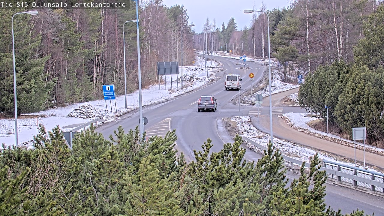 Weather Camera Image Väg 816 Uleåsalo, Lentokentäntie, Oulu, Pohjois-Pohjanmaa