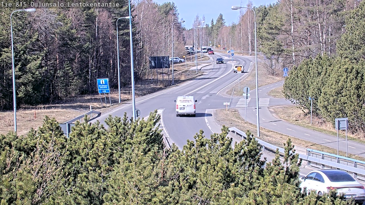 Weather Camera Image Väg 816 Uleåsalo, Lentokentäntie, Oulu, Pohjois-Pohjanmaa