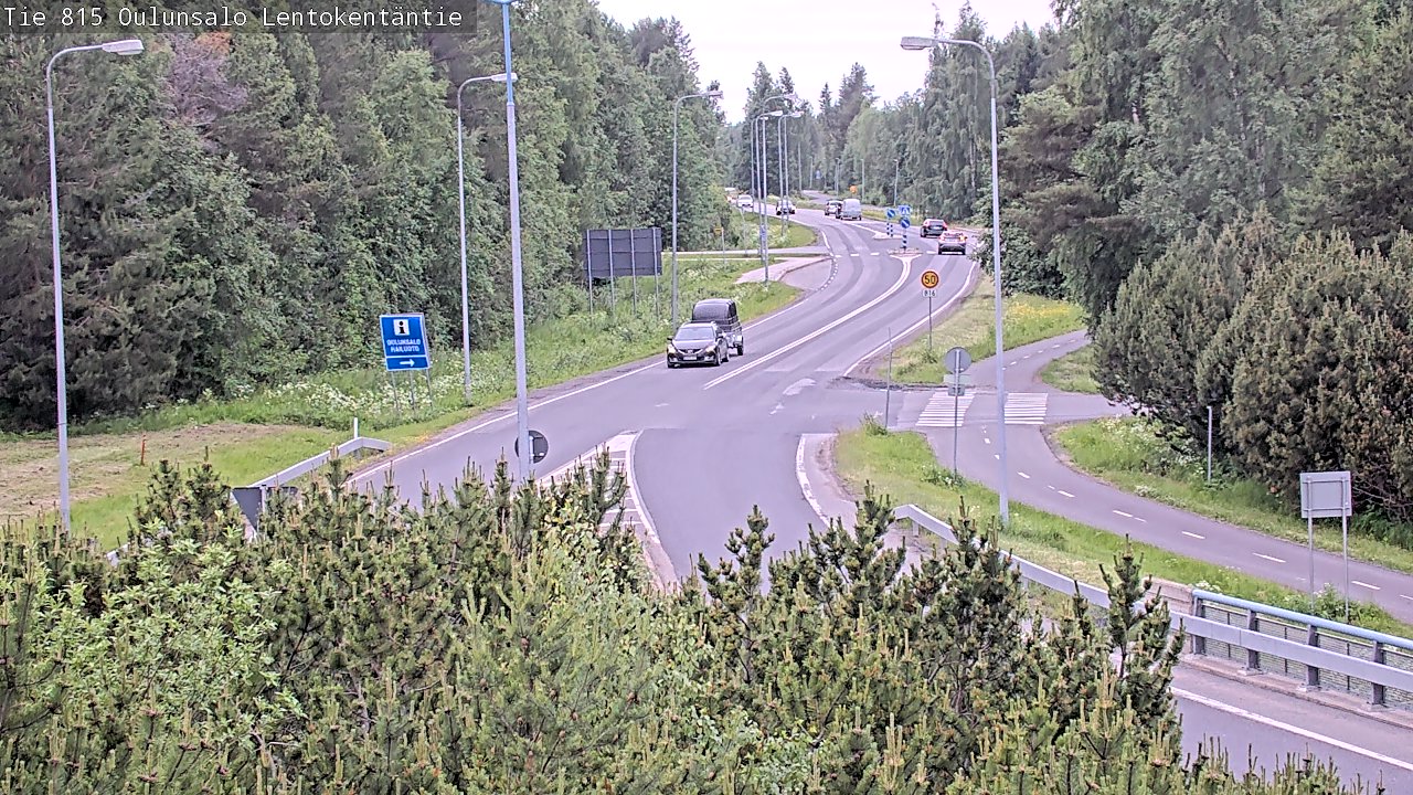Weather Camera Image Väg 816 Uleåsalo, Lentokentäntie, Oulu, Pohjois-Pohjanmaa