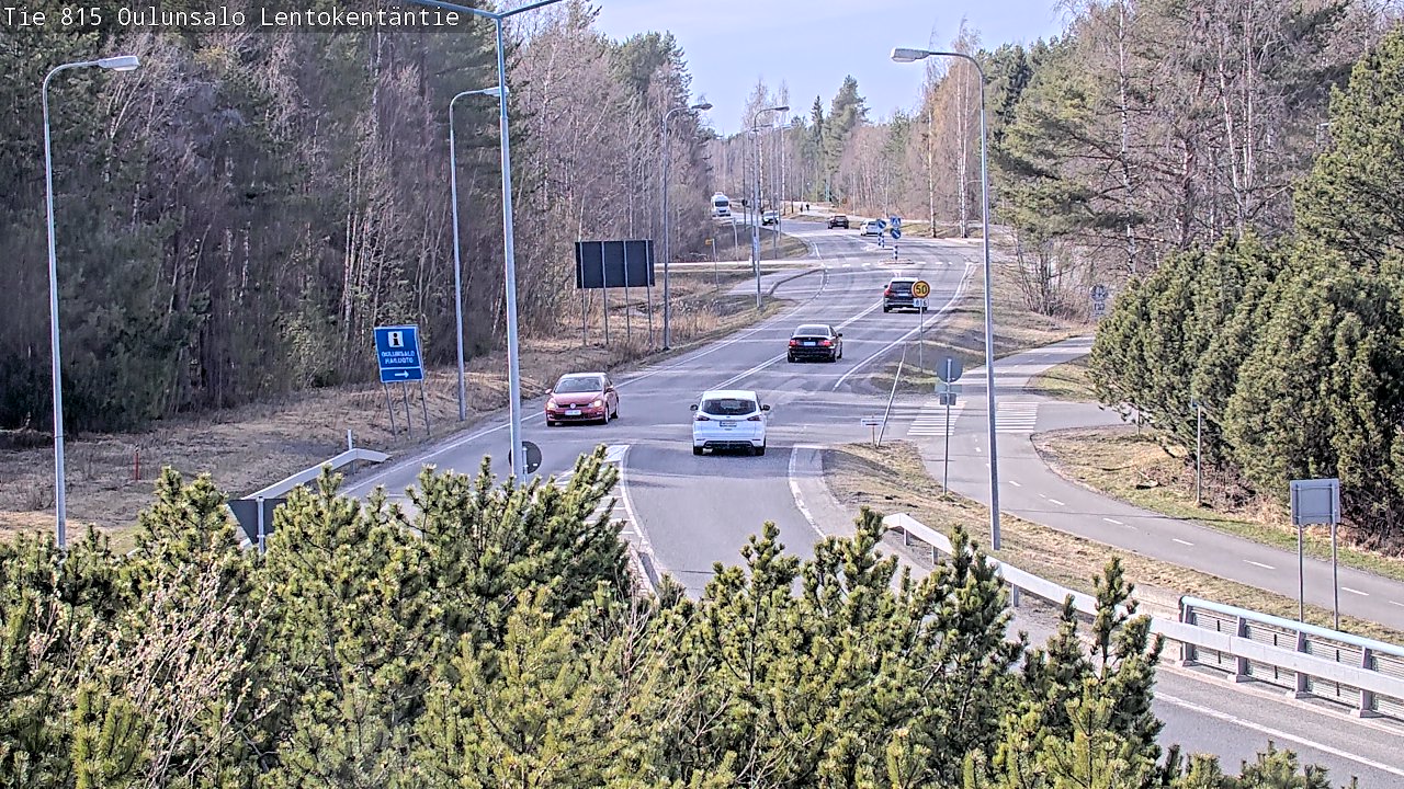 Weather Camera Image Väg 816 Uleåsalo, Lentokentäntie, Oulu, Pohjois-Pohjanmaa