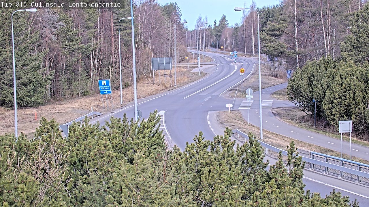 Weather Camera Image Väg 816 Uleåsalo, Lentokentäntie, Oulu, Pohjois-Pohjanmaa
