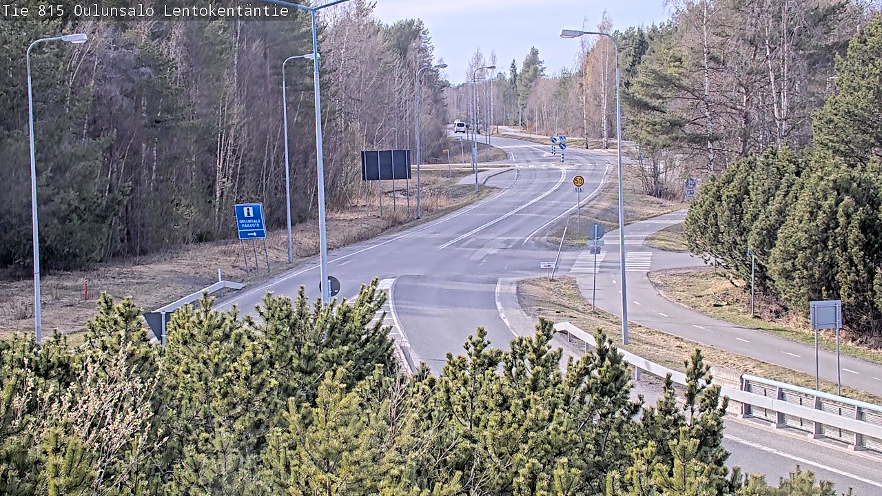 Weather Camera Image Väg 816 Uleåsalo, Lentokentäntie, Oulu, Pohjois-Pohjanmaa