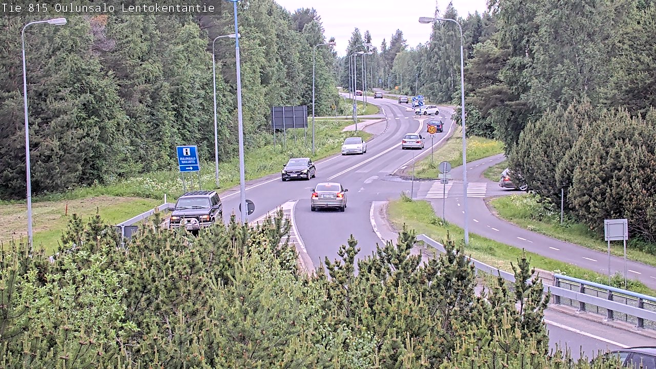 Weather Camera Image Väg 816 Uleåsalo, Lentokentäntie, Oulu, Pohjois-Pohjanmaa