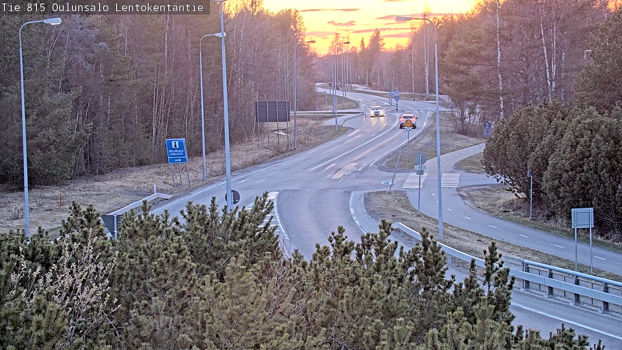Weather Camera Image Väg 816 Uleåsalo, Lentokentäntie, Oulu, Pohjois-Pohjanmaa