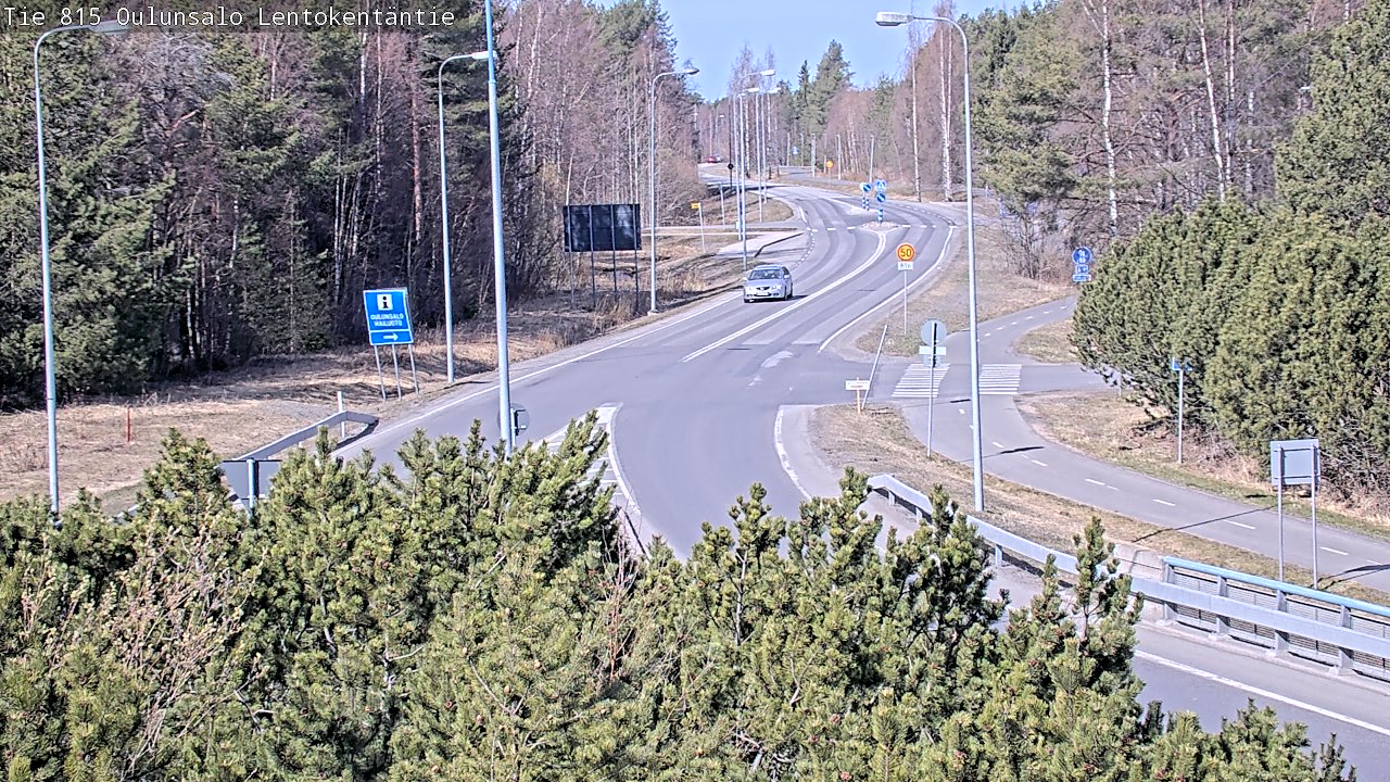 Weather Camera Image Väg 816 Uleåsalo, Lentokentäntie, Oulu, Pohjois-Pohjanmaa