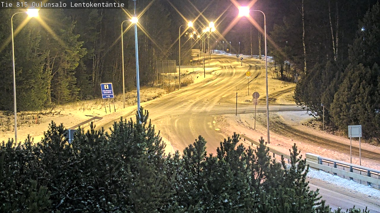 Weather Camera Image Väg 816 Uleåsalo, Lentokentäntie, Oulu, Pohjois-Pohjanmaa