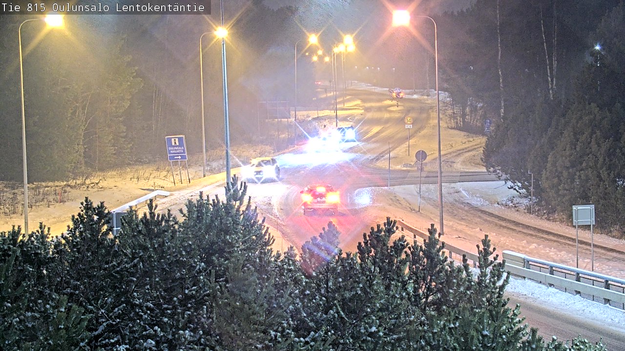 Weather Camera Image Väg 816 Uleåsalo, Lentokentäntie, Oulu, Pohjois-Pohjanmaa