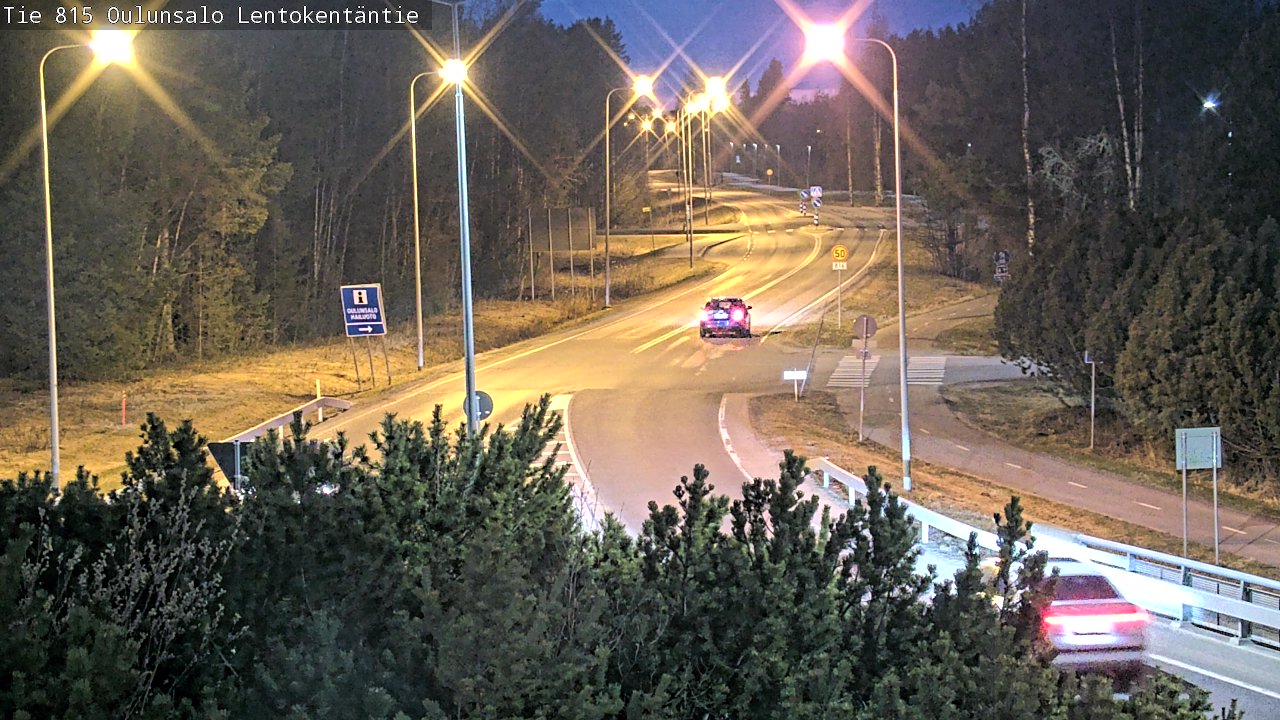 Weather Camera Image Väg 816 Uleåsalo, Lentokentäntie, Oulu, Pohjois-Pohjanmaa
