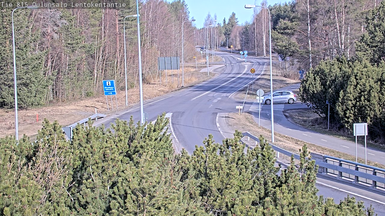 Weather Camera Image Väg 816 Uleåsalo, Lentokentäntie, Oulu, Pohjois-Pohjanmaa