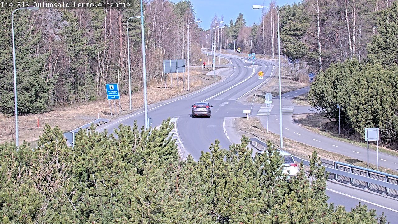Weather Camera Image Väg 816 Uleåsalo, Lentokentäntie, Oulu, Pohjois-Pohjanmaa