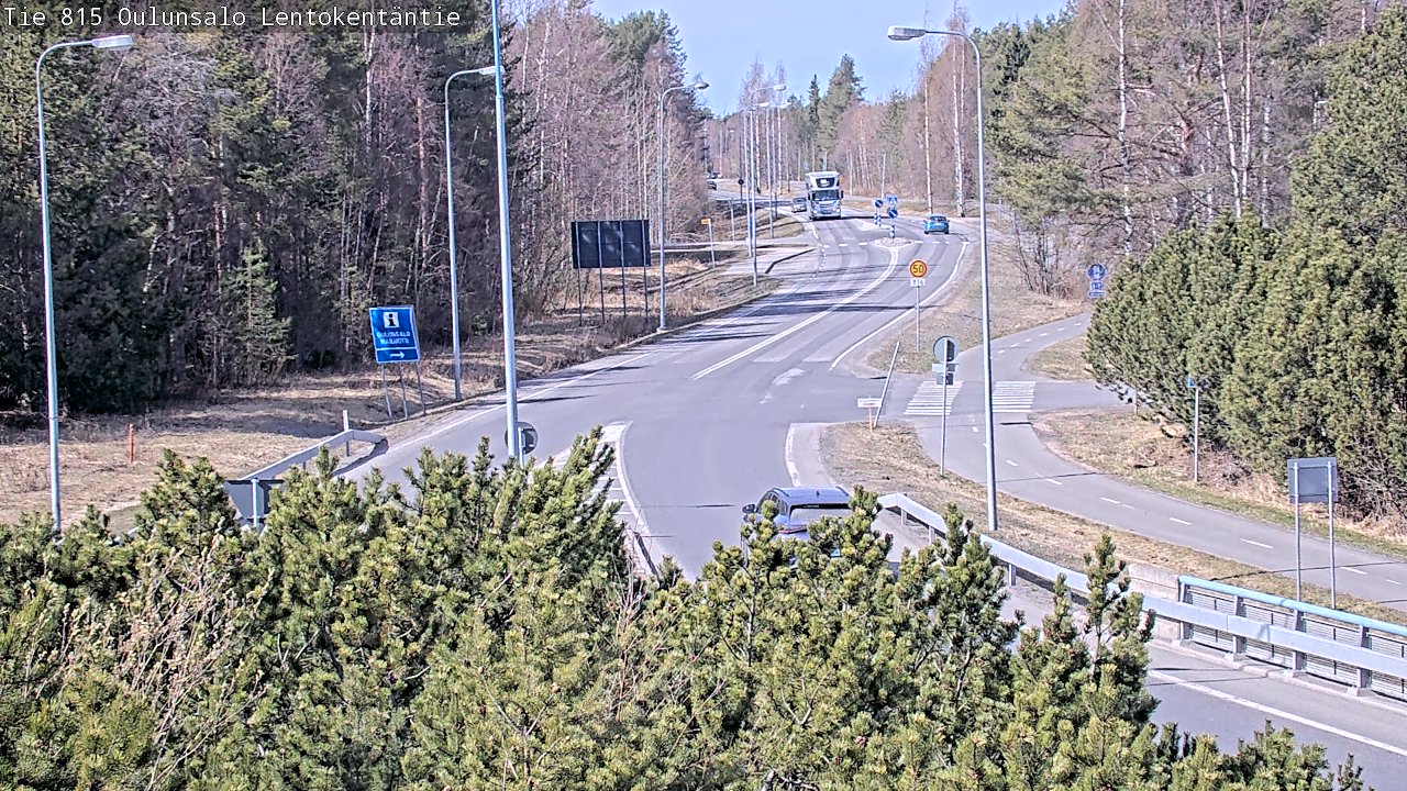 Weather Camera Image Väg 816 Uleåsalo, Lentokentäntie, Oulu, Pohjois-Pohjanmaa
