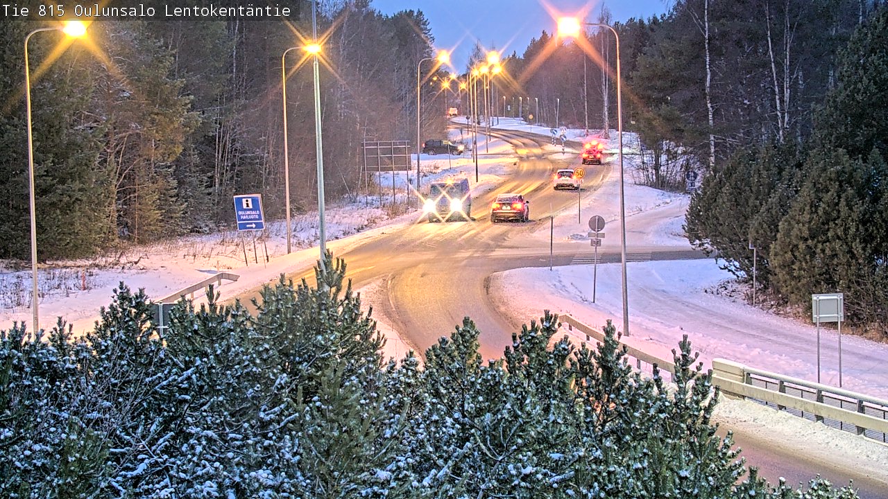 Weather Camera Image Väg 816 Uleåsalo, Lentokentäntie, Oulu, Pohjois-Pohjanmaa