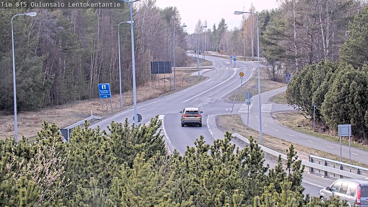 Weather Camera Image Väg 816 Uleåsalo, Lentokentäntie, Oulu, Pohjois-Pohjanmaa