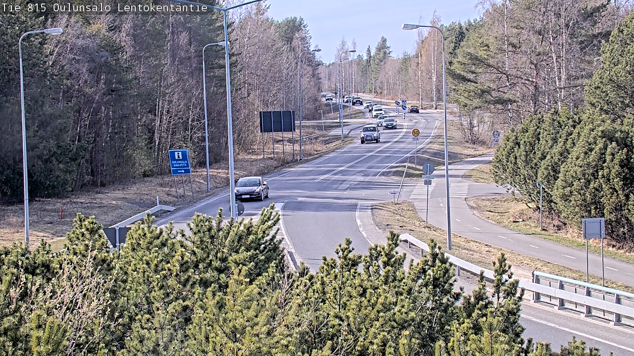 Weather Camera Image Väg 816 Uleåsalo, Lentokentäntie, Oulu, Pohjois-Pohjanmaa