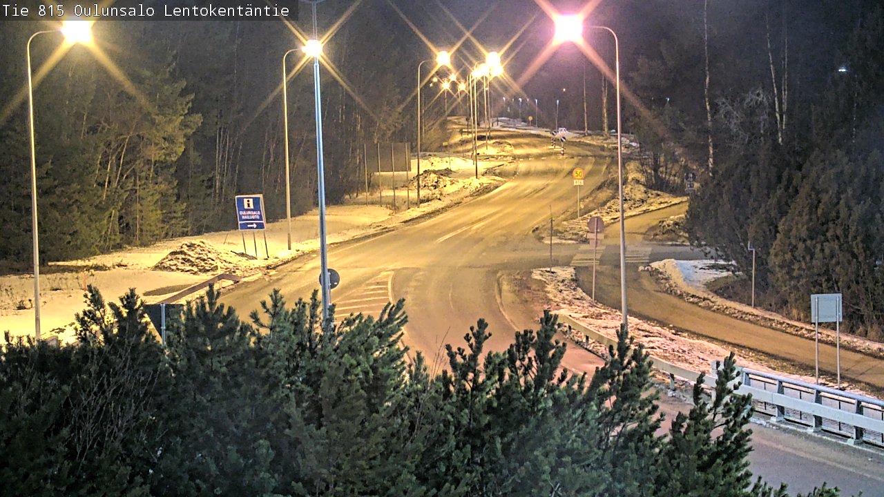 Weather Camera Image Väg 816 Uleåsalo, Lentokentäntie, Oulu, Pohjois-Pohjanmaa