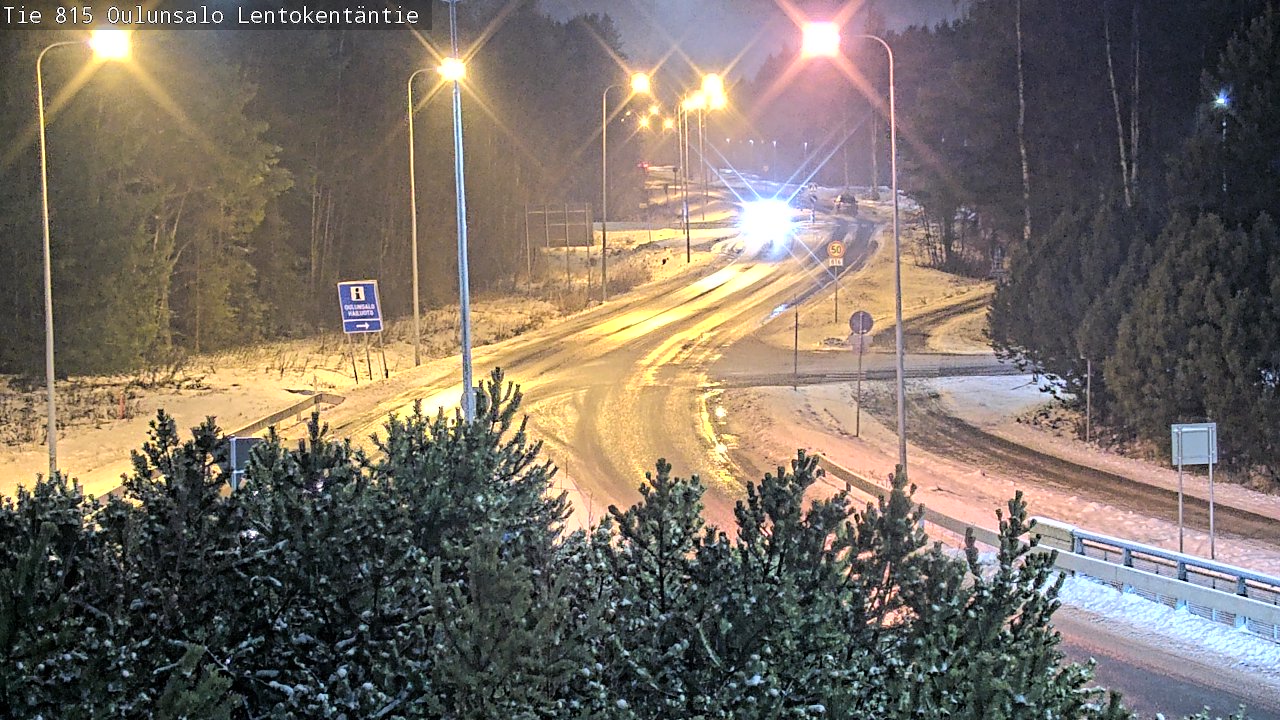 Weather Camera Image Väg 816 Uleåsalo, Lentokentäntie, Oulu, Pohjois-Pohjanmaa
