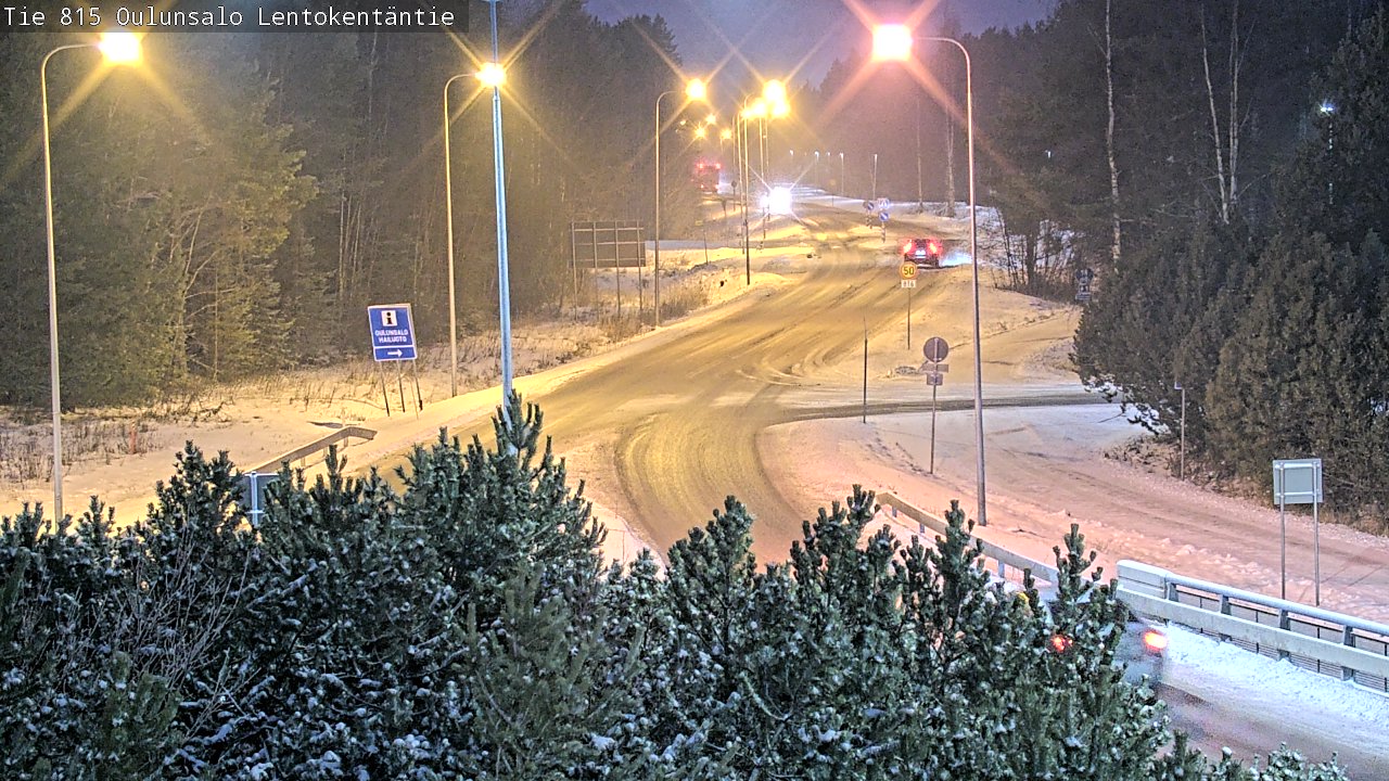 Weather Camera Image Väg 816 Uleåsalo, Lentokentäntie, Oulu, Pohjois-Pohjanmaa