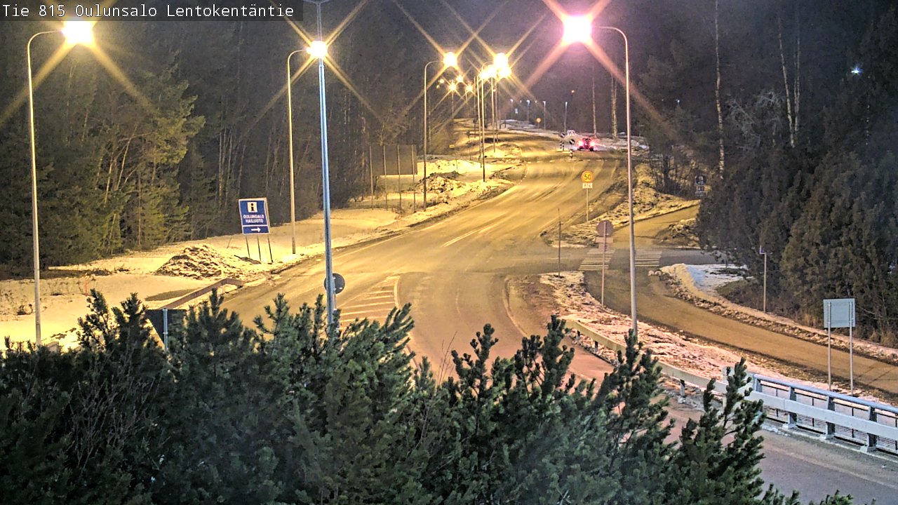 Weather Camera Image Väg 816 Uleåsalo, Lentokentäntie, Oulu, Pohjois-Pohjanmaa
