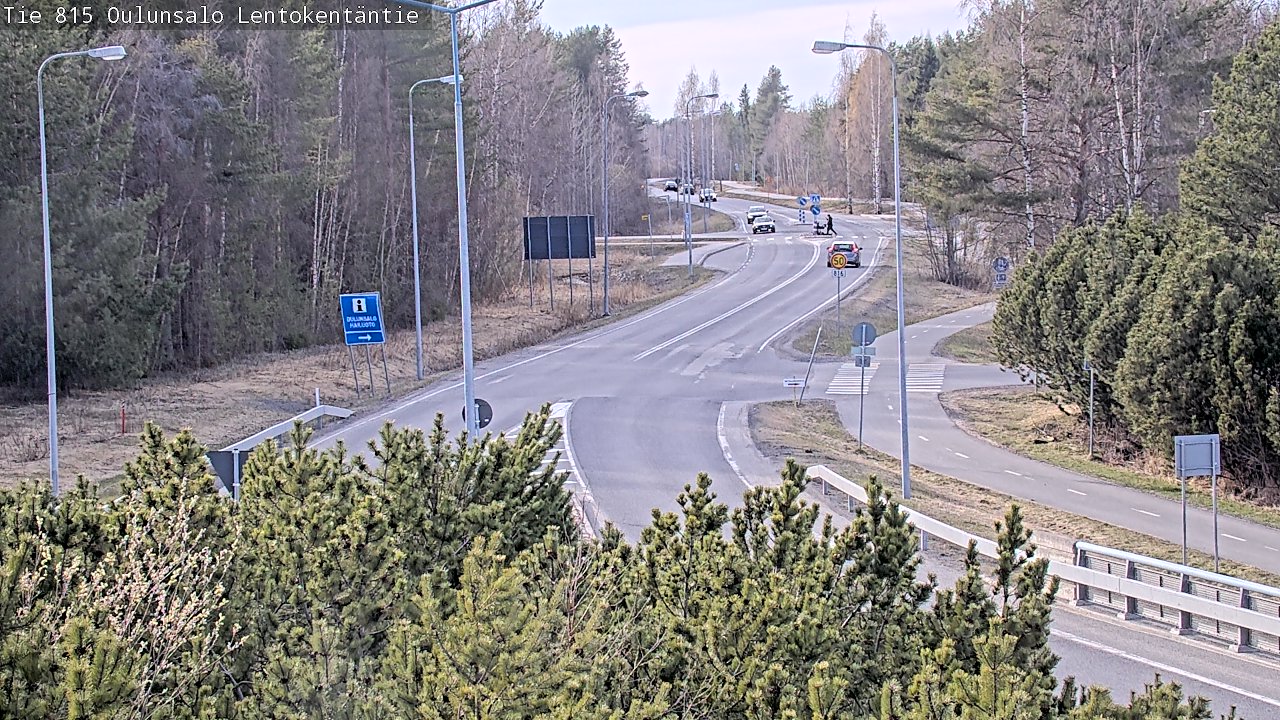 Weather Camera Image Väg 816 Uleåsalo, Lentokentäntie, Oulu, Pohjois-Pohjanmaa